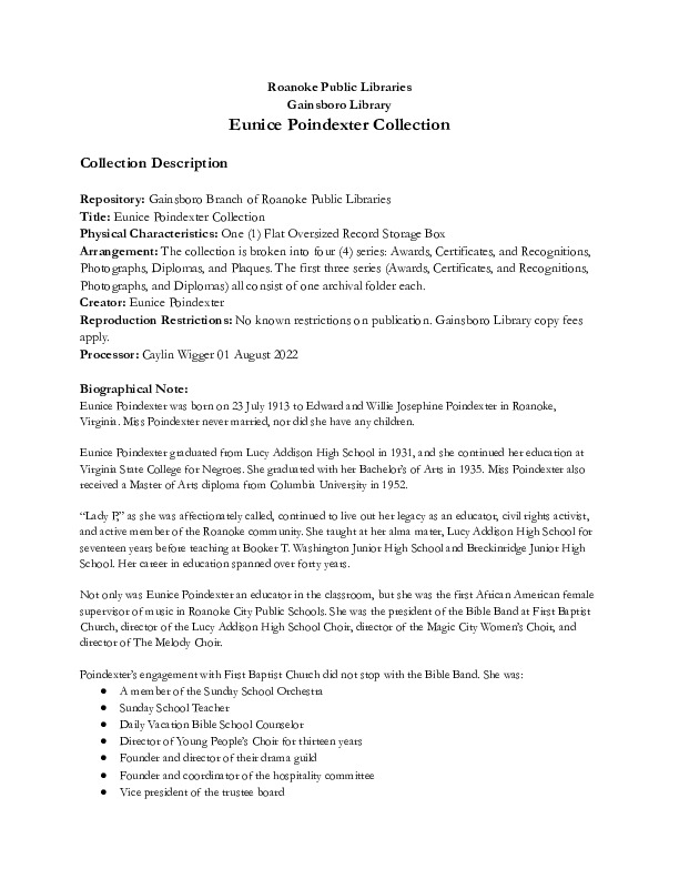 Eunice Poindexter Collection.pdf