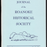 Journal of the Roanoke Historical Society<br /><br />
1971?<br /><br />
Volume 7, Number 2