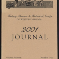 Journal of the Historical Society of Western Virginia<br /><br />
2001<br /><br />
Volume 14, Number 2