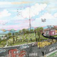 DR-A171 Untitled (Orange Ave. and Williamson Rd. 1951, No. #1)